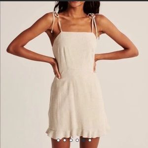 Ruffle Tie-Strap Mini Dress